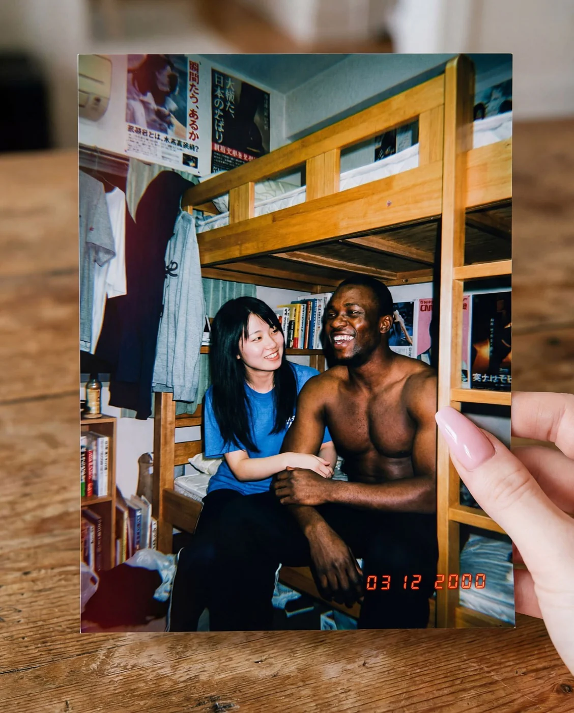 Eva’s Japanese mother and Nigerian father as a young couple