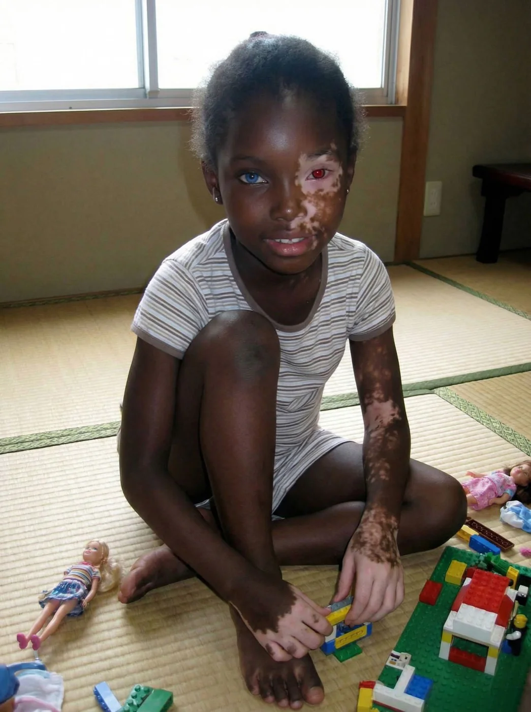 Eva as a child at home in Japan